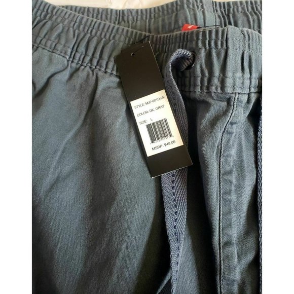 Galaxy by Harvic Men's Basic Stretch Twill Joggers Dark Grey - Picture 4 of 8